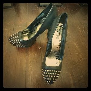 Brash studded heels